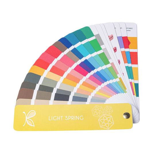 LIGHT Spring Colour Palette – 12 Season Colour Analysis Fan by Kelly Tavora.
