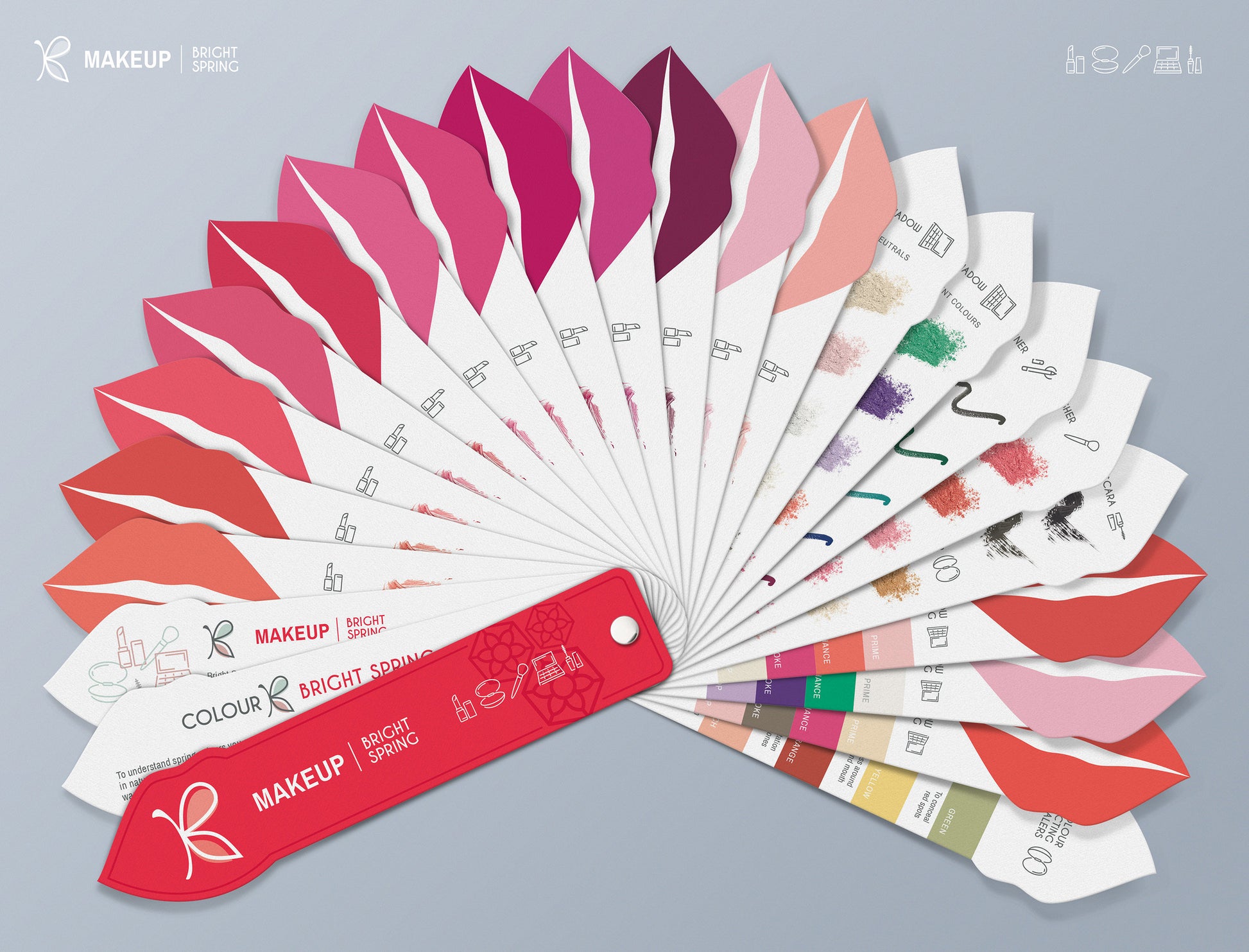 Bright Spring Makeup Colour Palette