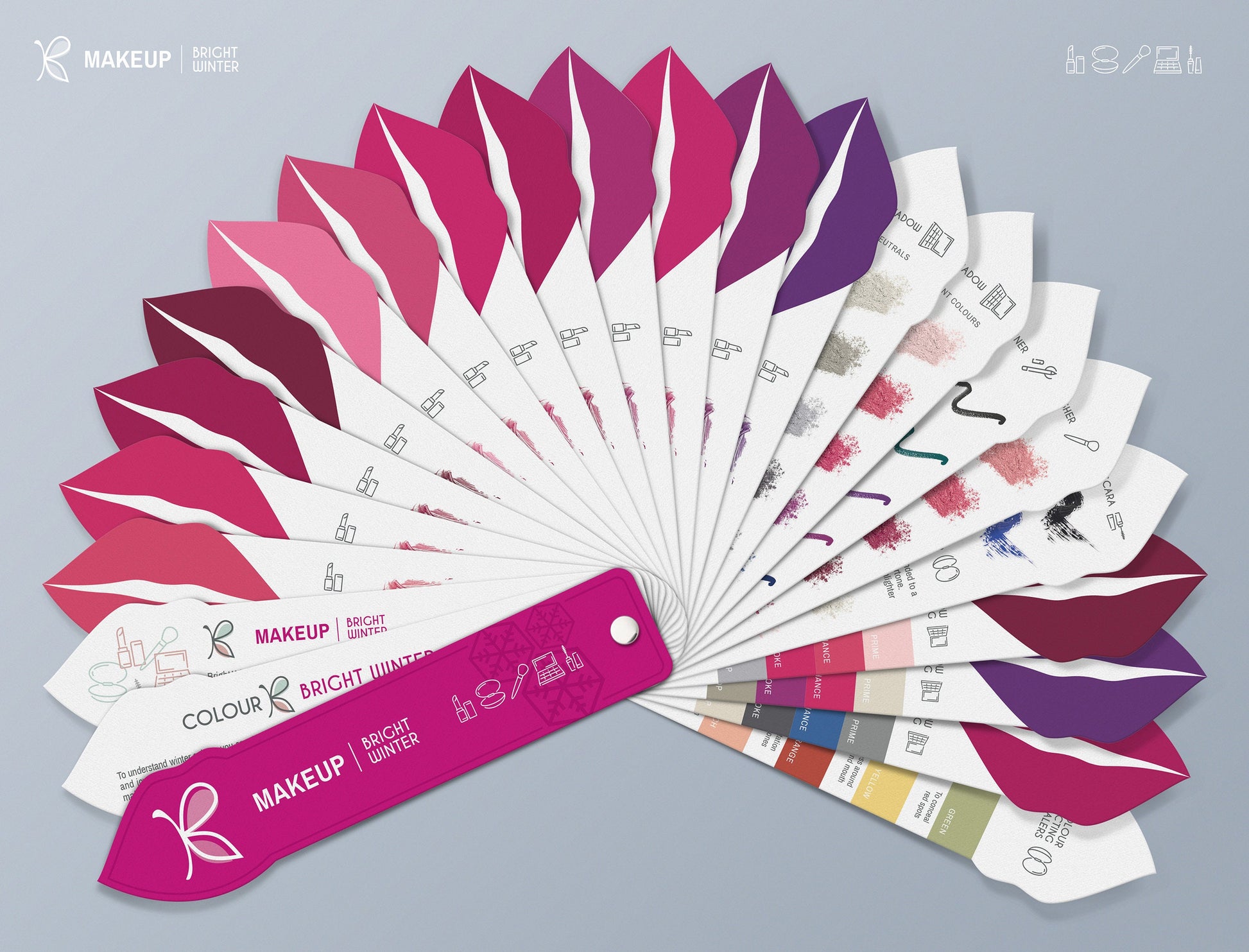 Bright Winter Makeup Colour Palette