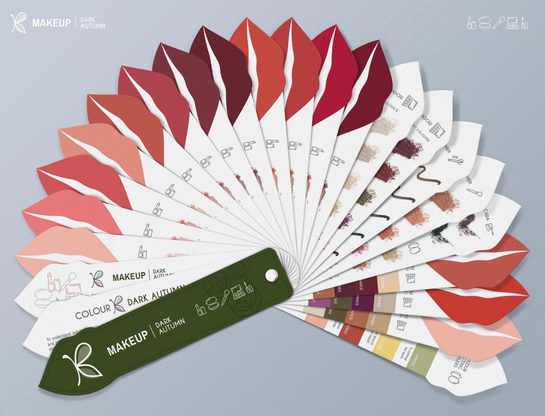 Professional 12-Season Makeup Colour Palette Fan Set: Personal Colour Analysis Tool